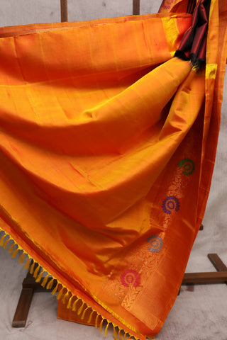 Wine Gadwal Silk Saree - SRWGSS178