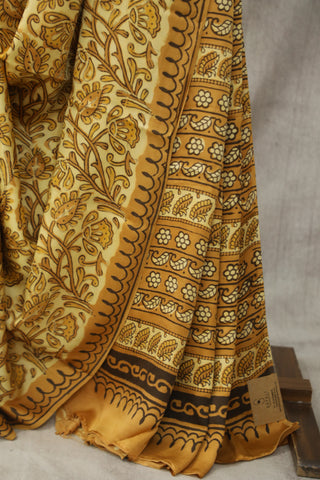 Yellow HBP Modal Silk Saree - SRYMSS148