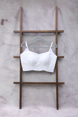 White Sleeveless Khun Blouse With Border (DEFECT) -SRWKB113-PI