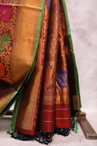 Pink Gadwal Silk Saree - SRPGSS332