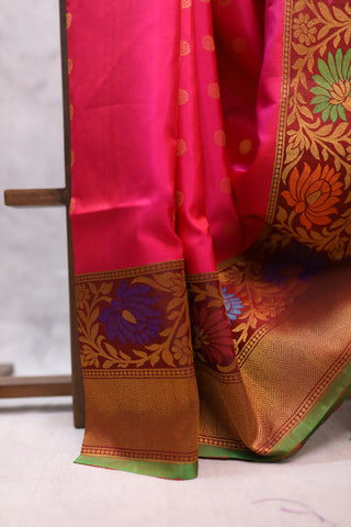 Pink Gadwal Silk Saree - SRPGSS332