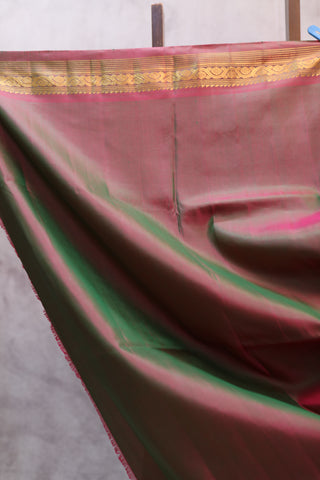 Dark Green Gadwal Silk Saree - SRDGGSS331