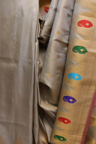 Grey Gadwal Silk Saree - SRGGSS172