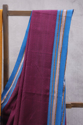 Pink Plain Khun Saree With Border-SRPPKS265