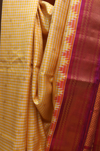 Yellow Gadwal Silk Saree - SRYGSS334