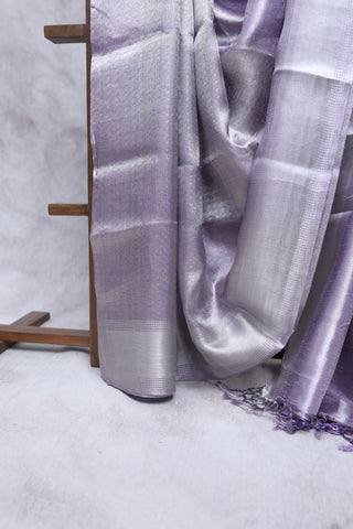 Lavender Tissue Tussar Silk Saree-SRLTTSS60