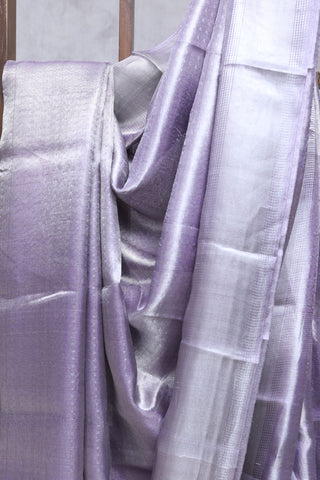 Lavender Tissue Tussar Silk Saree-SRLTTSS60