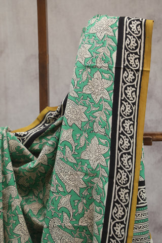 Green HBP Cotton Saree - SRGCS1378