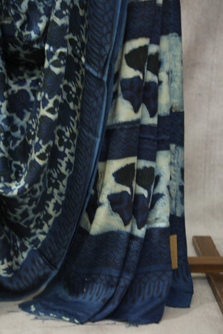 Indigo  HBP Modal Silk Saree - SRIMSS150