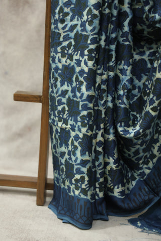 Indigo  HBP Modal Silk Saree - SRIMSS150