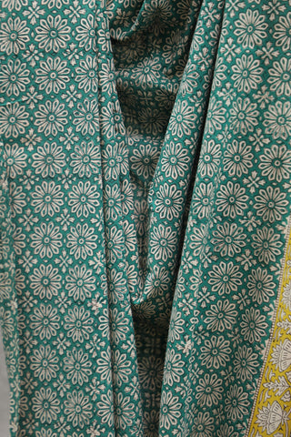 Green HBP Cotton Saree - SRGCS1374