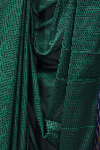 Green Plain Khun Saree With Border-SRGPKS264