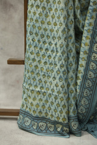 Ash Blue HBP Modal Silk Saree-SRABMSS355