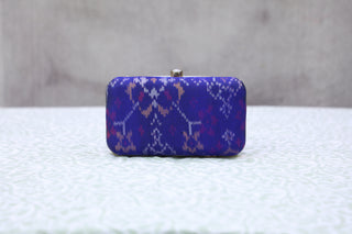 Dark Blue Patola Clutch- SRDBPC10