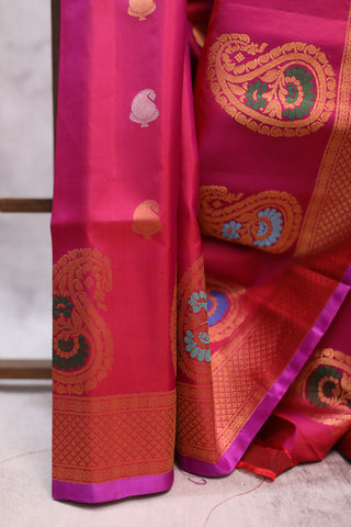 Purple Gadwal Silk Saree - SRPGSS324