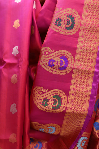 Purple Gadwal Silk Saree - SRPGSS324