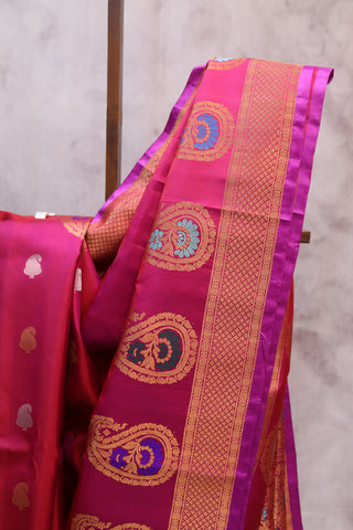 Purple Gadwal Silk Saree - SRPGSS324