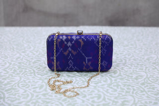 Dark Blue Patola Clutch- SRDBPC10