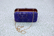 Dark Blue Patola Clutch- SRDBPC10