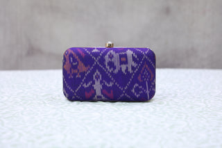 Royal Blue Patola Clutch- SRRBPC09