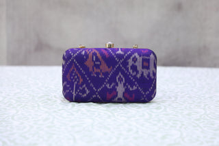 Royal Blue Patola Clutch- SRRBPC09