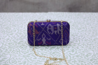 Royal Blue Patola Clutch- SRRBPC09