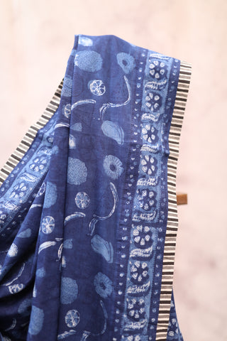 Blue HBP Cotton Saree - SRBCS186