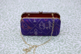 Royal Blue Patola Clutch- SRRBPC09