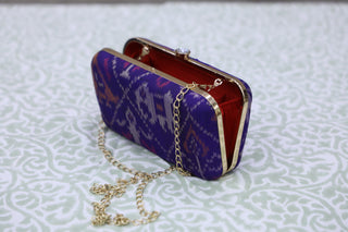 Royal Blue Patola Clutch- SRRBPC09