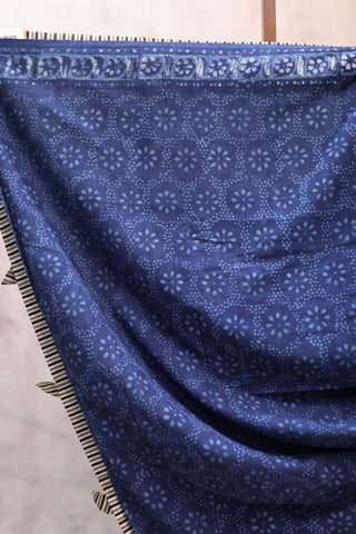 Blue HBP Cotton Saree - SRBCS186