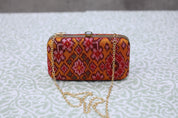 Dark Orange Patola Clutch- SRDOPC15