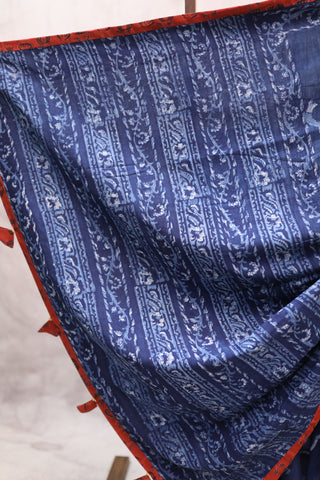 Blue HBP Cotton Saree - SRBCS182