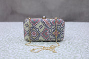 Grey Patola Clutch- SRGPC26