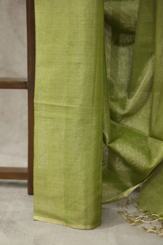 Green Tissue Maheshwari Saree - SRGTMS139EX