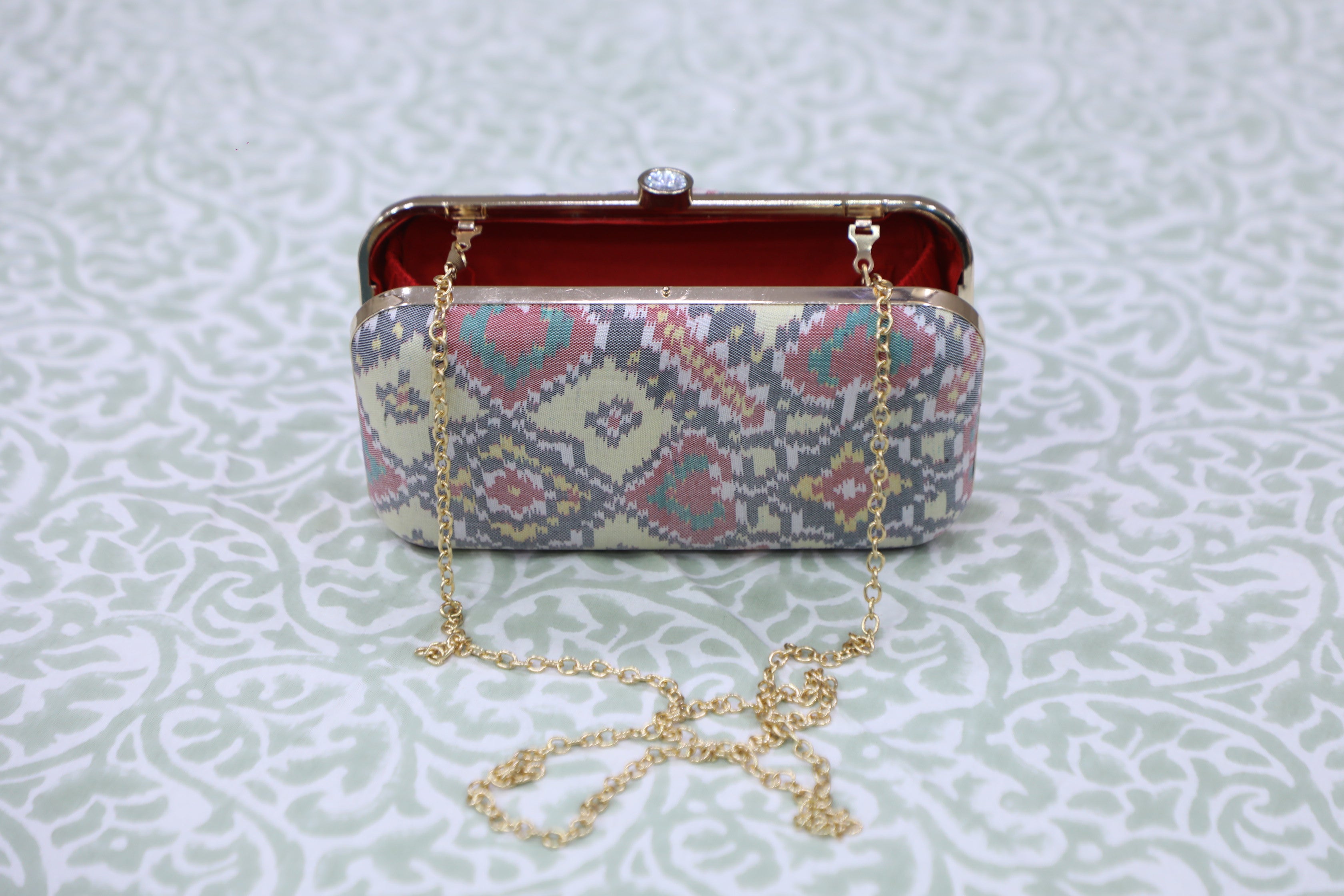 Grey Patola Clutch- SRGPC26