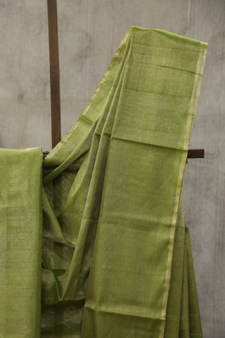 Green Tissue Maheshwari Saree - SRGTMS139EX