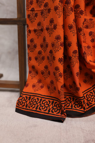 Orange HBP Cotton Saree - SROCS1168