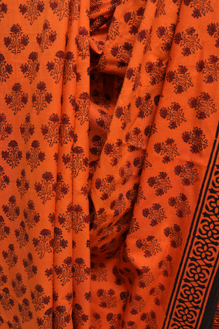 Orange HBP Cotton Saree - SROCS1168