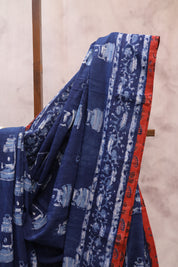 Blue HBP Cotton Saree-SRBCS184