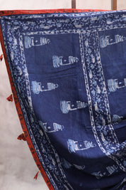 Blue HBP Cotton Saree-SRBCS184
