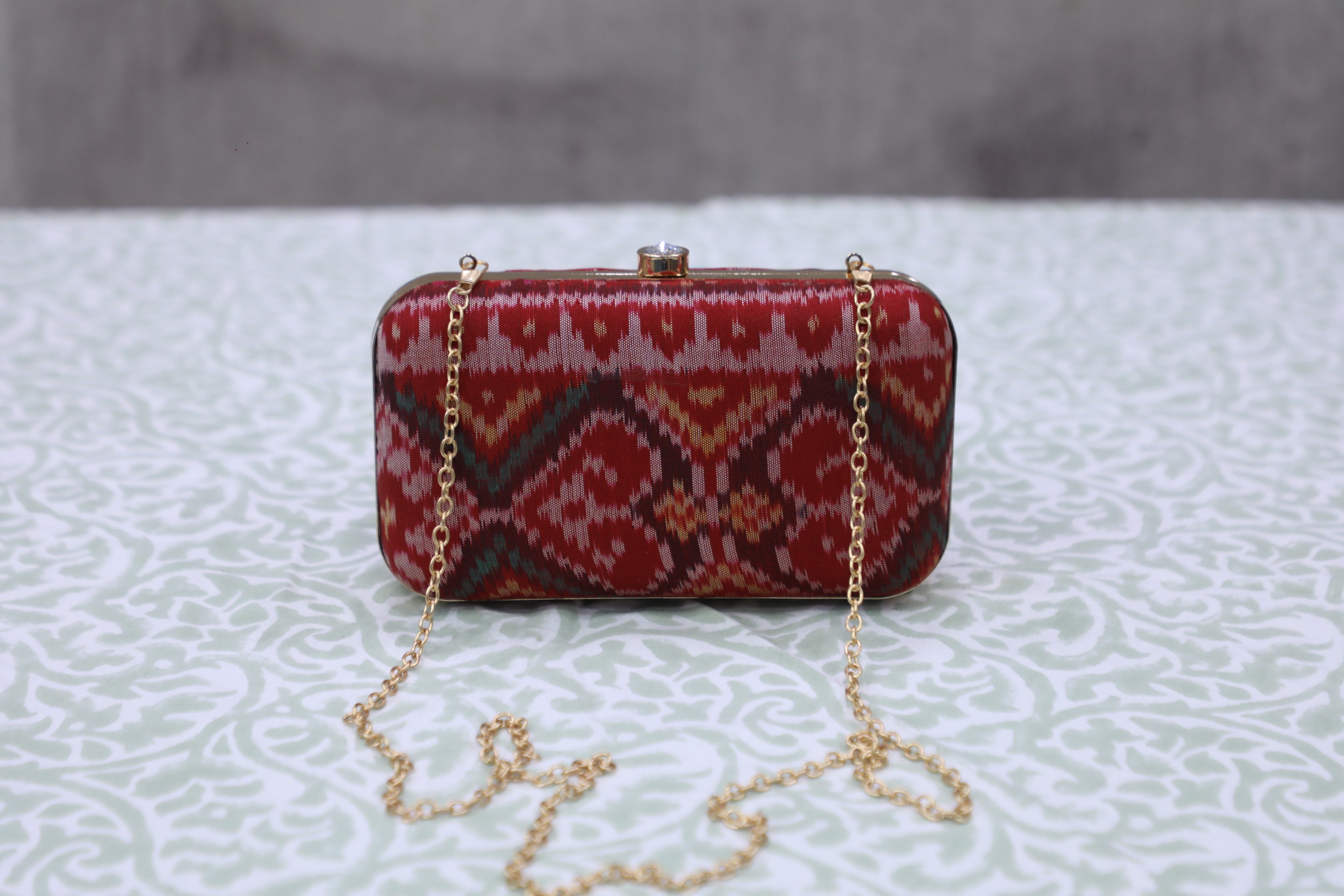 Red Patola Clutch- SRRPC01