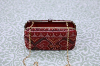 Red Patola Clutch- SRRPC01