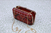 Red Patola Clutch- SRRPC01