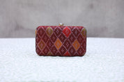 Maroon Patola Clutch- SRMPC14