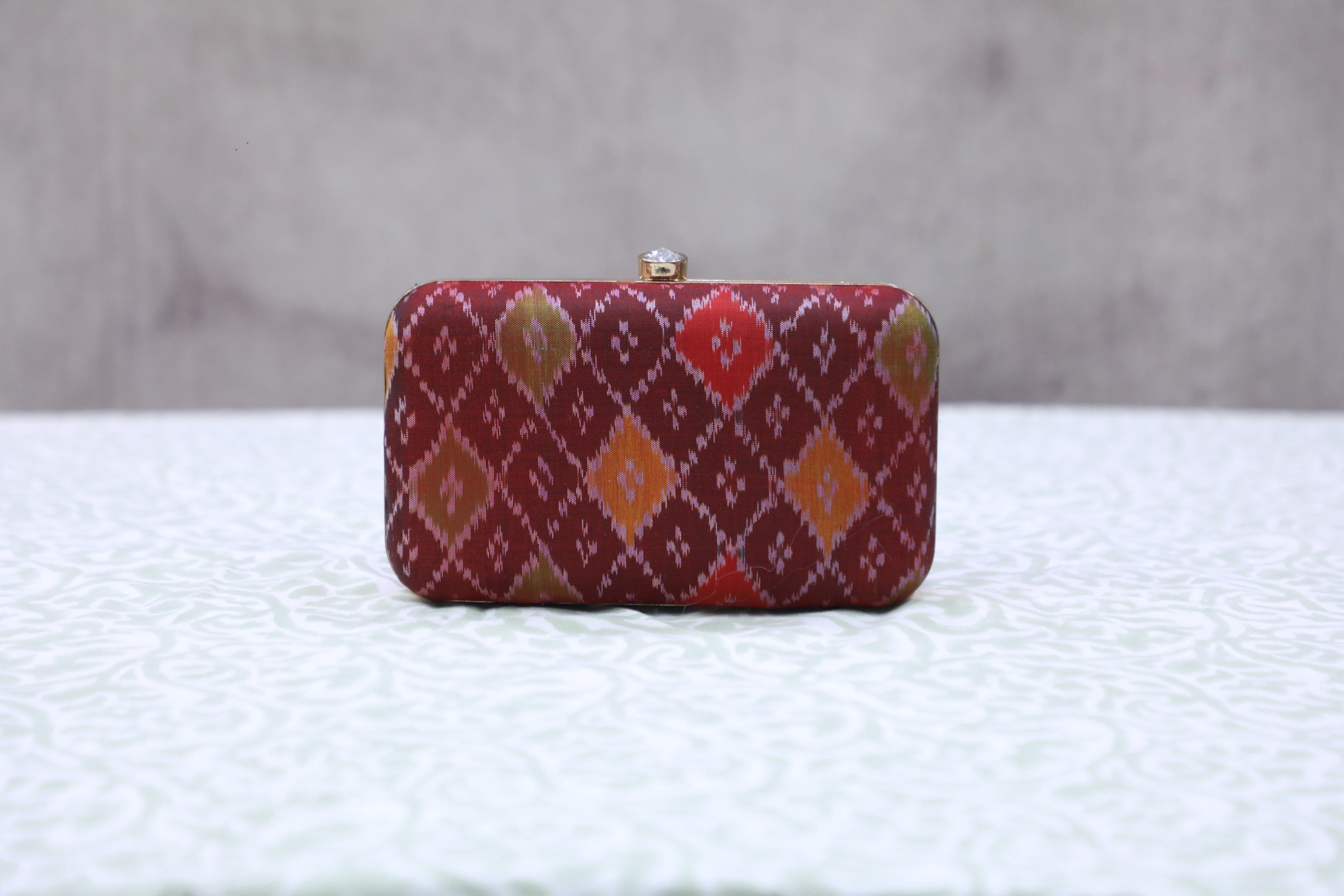 Maroon Patola Clutch- SRMPC14
