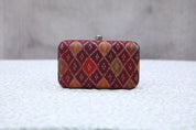 Maroon Patola Clutch- SRMPC14
