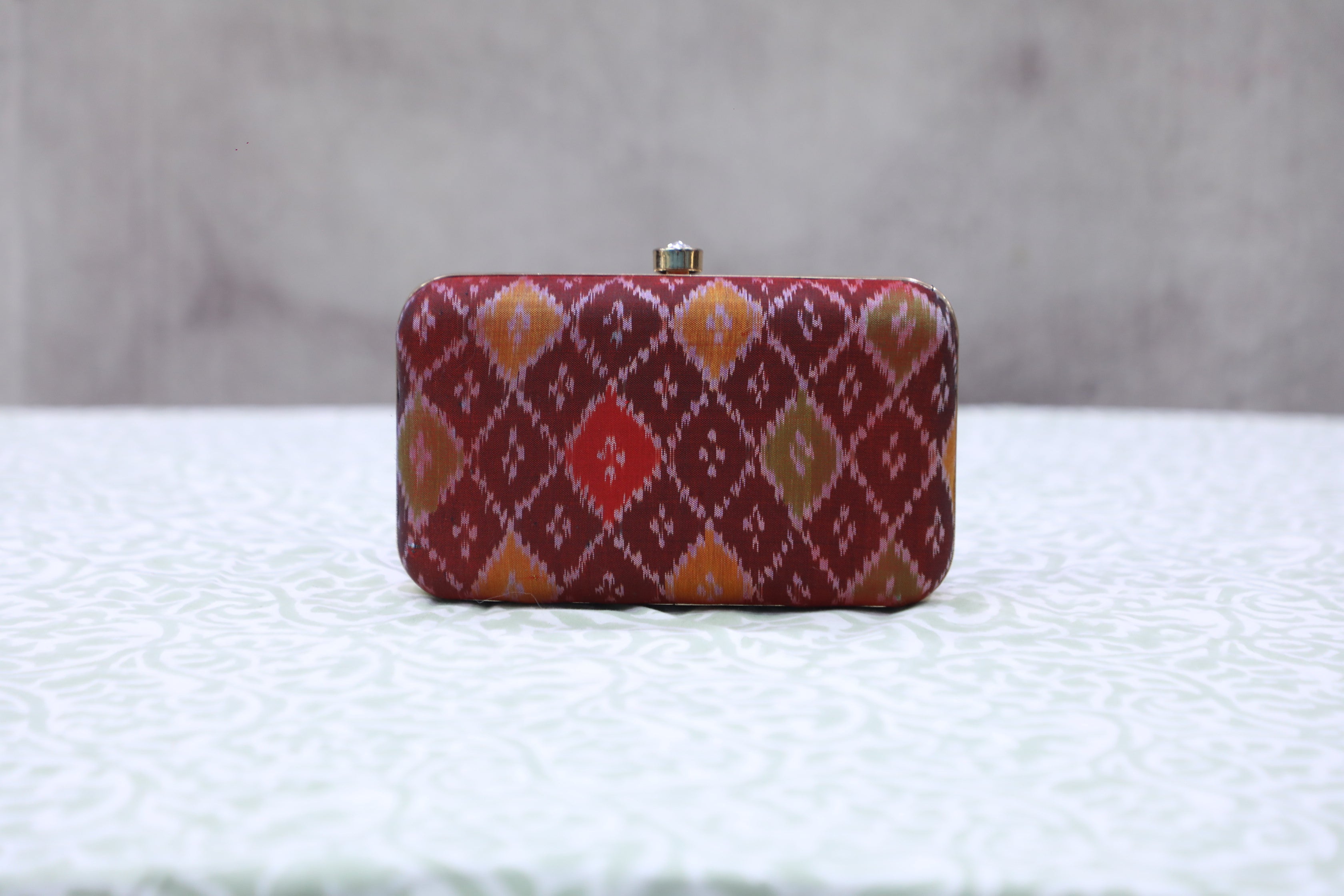 Maroon Patola Clutch- SRMPC14
