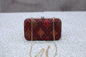 Maroon Patola Clutch- SRMPC14