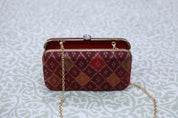 Maroon Patola Clutch- SRMPC14