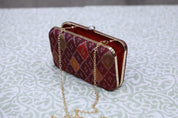 Maroon Patola Clutch- SRMPC14
